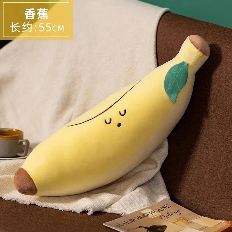 Cute Fruit & Veggie Kawai Plush Pillow – Soft & Adorable Stuffed Toy! - GiftMira