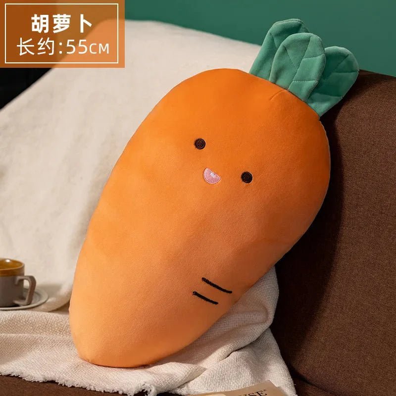 Cute Fruit & Veggie Kawai Plush Pillow – Soft & Adorable Stuffed Toy! - GiftMira