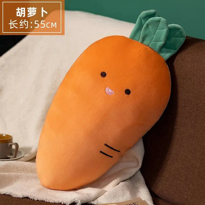 Cute Fruit & Veggie Kawai Plush Pillow – Soft & Adorable Stuffed Toy! - GiftMira