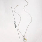 Cute Two - Tone Girl Hugging Dog Necklace | Handcrafted Pet Lover Pendant - GiftMira