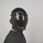 Cyberpunk Helmet Shinobi Mask: Robot Samurai Armor with LED Light - GiftMira
