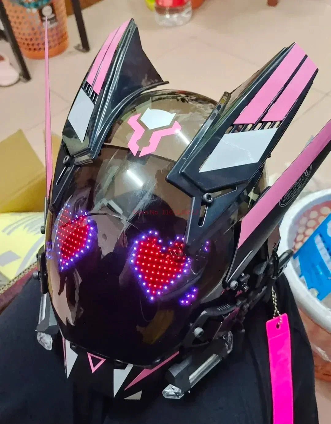 Cyberpunk Helmet Shinobi Mask: Robot Samurai Armor with LED Light - GiftMira