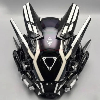 Cyberpunk Helmet Shinobi Mask: Robot Samurai Armor with LED Light - GiftMira