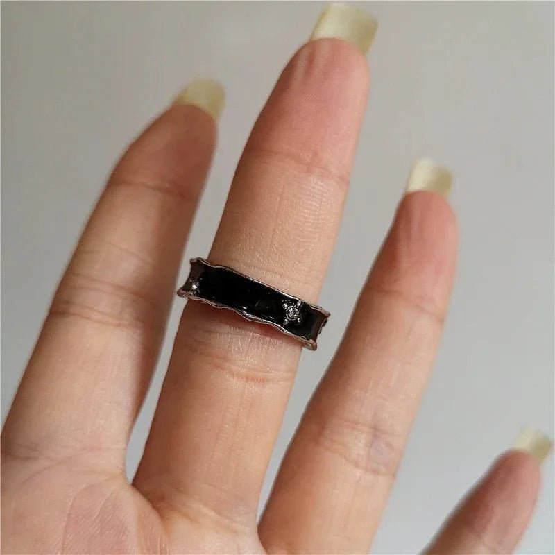 DarkAesthetic™ Gothic Cross Ring | Punk Irregular Y2K Grunge Jewelry - GiftMira