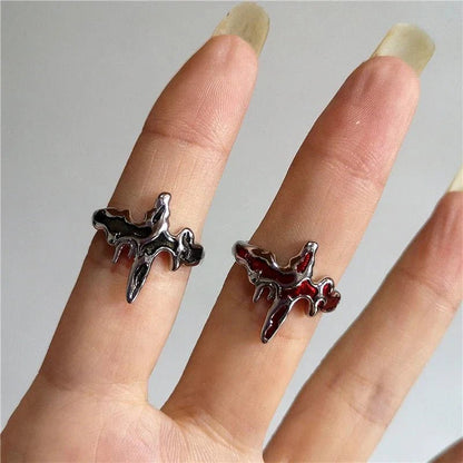 DarkAesthetic™ Gothic Cross Ring | Punk Irregular Y2K Grunge Jewelry - GiftMira