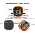 Dual Probe Digital Kitchen Meat Thermometer Touch Screen BBQ Food Temperature Gauge with Timer - GiftMira