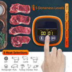 Dual Probe Digital Kitchen Meat Thermometer Touch Screen BBQ Food Temperature Gauge with Timer - GiftMira