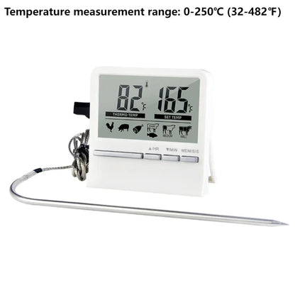 Dual Probe Digital Kitchen Meat Thermometer Touch Screen BBQ Food Temperature Gauge with Timer - GiftMira