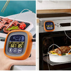 Dual Probe Digital Kitchen Meat Thermometer Touch Screen BBQ Food Temperature Gauge with Timer - GiftMira
