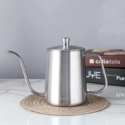 Easyworkz Gage Gooseneck Stainless Steel Pour Over Coffee Kettle - Coffee Pot With Long Narrow Spout - GiftMira