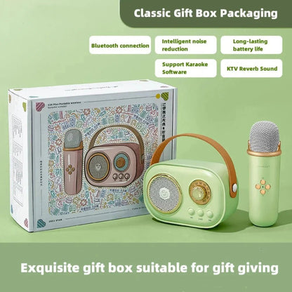 EchoVibe: Bluetooth Karaoke Speaker | TF Card, FM Radio, HiFi Bass, Hands - Free Calls - GiftMira