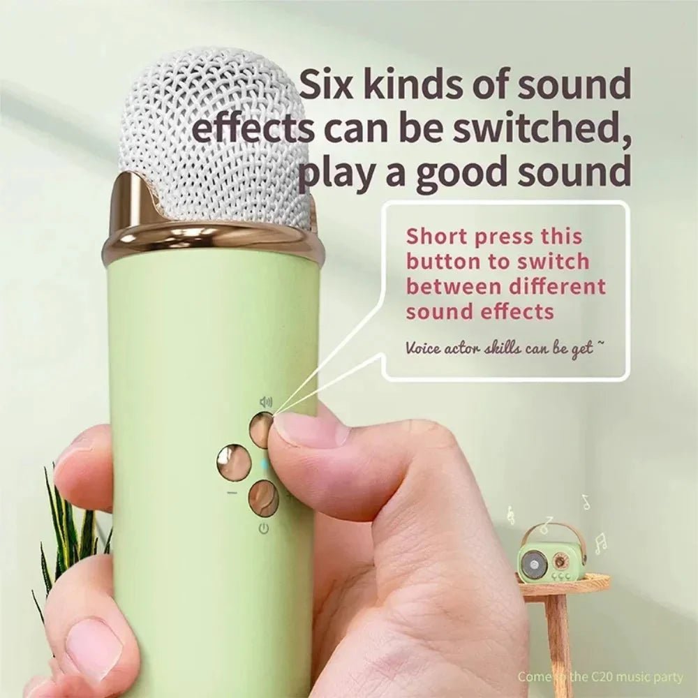 EchoVibe: Bluetooth Karaoke Speaker | TF Card, FM Radio, HiFi Bass, Hands - Free Calls - GiftMira