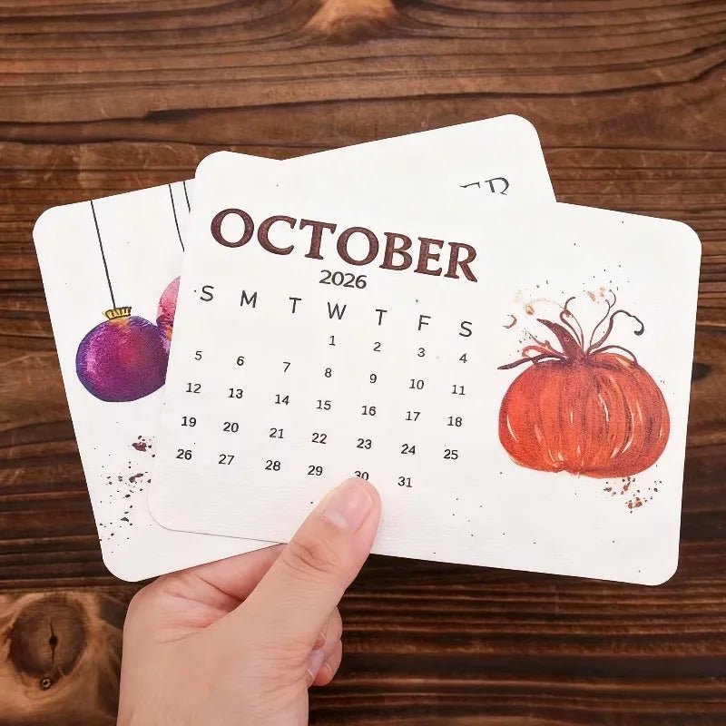 Eco - Friendly Plantable Seed Calendar 2026 – 12 Month Biodegradable Wildflower Planner with Stand - GiftMira