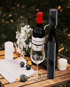 Electric Wine Opener Gift Set 7 - in - 1, Rechargeable Automatic Corkscrew with Foil Cutter Aerator Stoppers - GiftMira