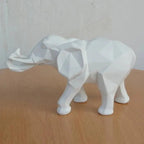 Elephant Statue Geometric Sculpture Abstract Animal Home Office Desk Decor Gift - GiftMira