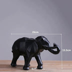 Elephant Statue Geometric Sculpture Abstract Animal Home Office Desk Decor Gift - GiftMira