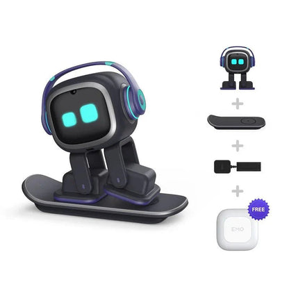 Emo AI Robot Pet Desktop Companion ChatGPT Voice Control 1000+ Expressions Face Recognition No Subscription - GiftMira