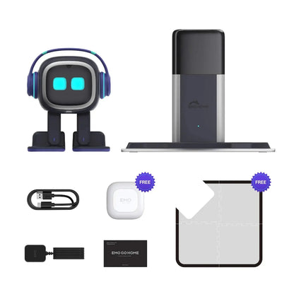 Emo AI Robot Pet Desktop Companion ChatGPT Voice Control 1000+ Expressions Face Recognition No Subscription - GiftMira