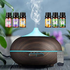 Essential Oil Diffuser 550ml Ultrasonic Aromatherapy Humidifier 4 Timer Auto Shut - Off 7 Color LED - GiftMira