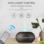 Essential Oil Diffuser 550ml Ultrasonic Aromatherapy Humidifier 4 Timer Auto Shut - Off 7 Color LED - GiftMira