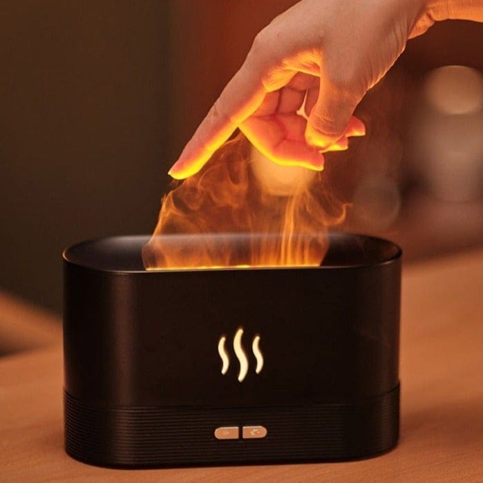 FlameScent - Flaming Effect Humidifier & Ultrasonic Cool Mist Aroma Diffuser - GiftMira