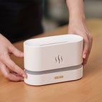 FlameScent - Flaming Effect Humidifier & Ultrasonic Cool Mist Aroma Diffuser - GiftMira