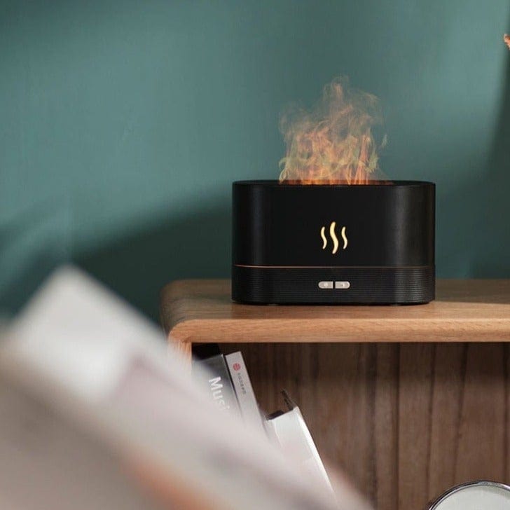 FlameScent - Flaming Effect Humidifier & Ultrasonic Cool Mist Aroma Diffuser - GiftMira