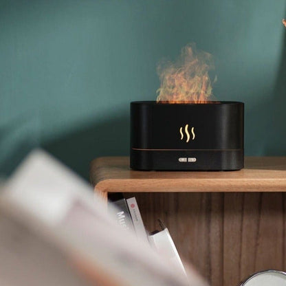 FlameScent - Flaming Effect Humidifier & Ultrasonic Cool Mist Aroma Diffuser - GiftMira