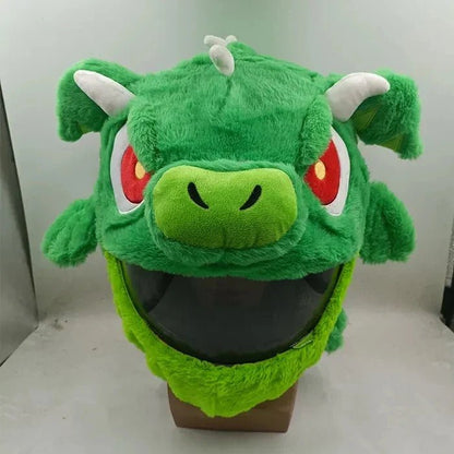 Fluffy Cartoon Motorcycle Helmet Cover Plush Set - Personalized Helmets Accessories - GiftMira
