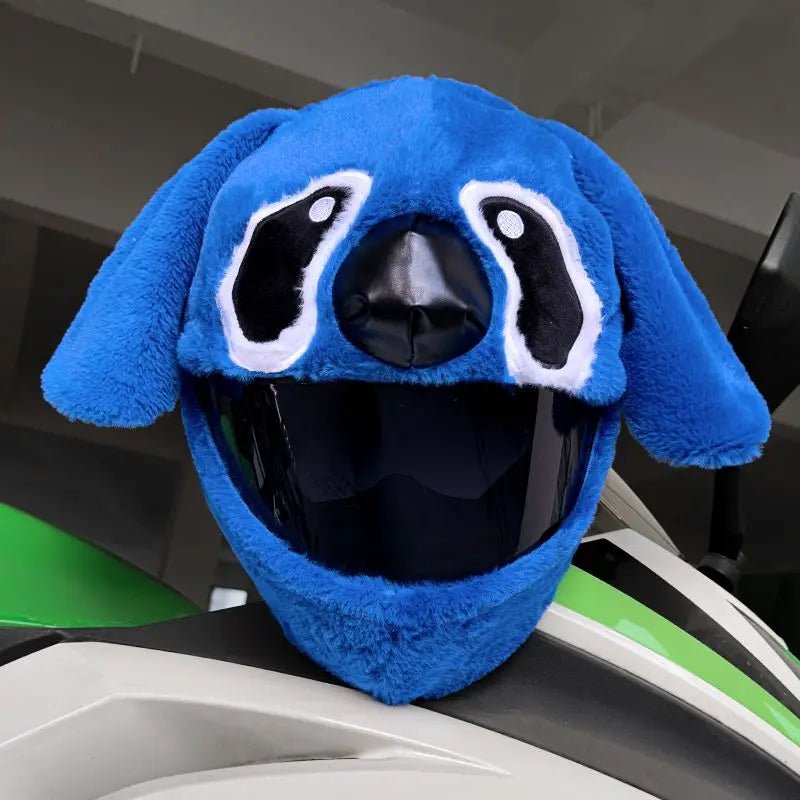 Fluffy Cartoon Motorcycle Helmet Cover Plush Set - Personalized Helmets Accessories - GiftMira
