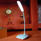Foldable LED Desk Lamp with Touch Control, Adjustable Brightness, USB Rechargeable Eye Care Table Light for Study & Bedside - GiftMira