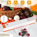 Food Vacuum Sealer Machine with Bags – 60kPa Auto Sealer, 3 Modes, Bag Roll Storage, Compact Kitchen Gift - GiftMira