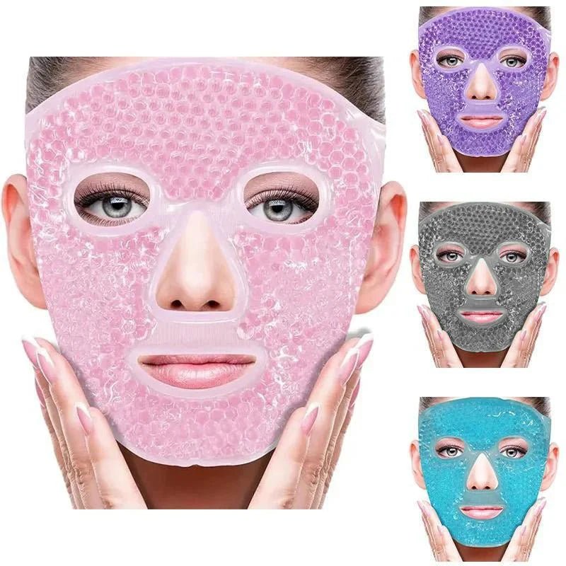 Full - Face Cooling Gel Mask – 3 - in - 1 Ice Compress for Head, Face & Skin - GiftMira