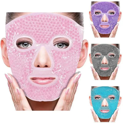Full - Face Cooling Gel Mask – 3 - in - 1 Ice Compress for Head, Face & Skin - GiftMira