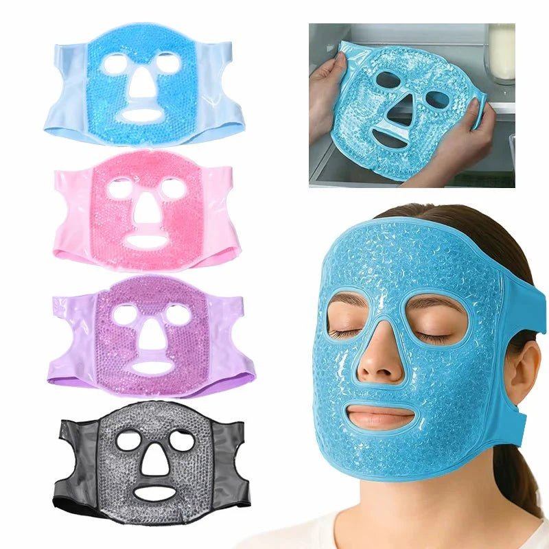 Full - Face Cooling Gel Mask – 3 - in - 1 Ice Compress for Head, Face & Skin - GiftMira