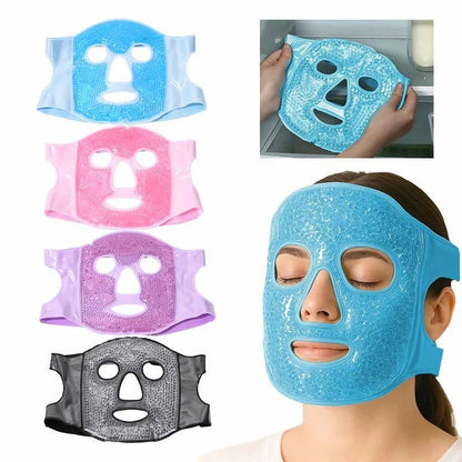Full - Face Cooling Gel Mask – 3 - in - 1 Ice Compress for Head, Face & Skin - GiftMira