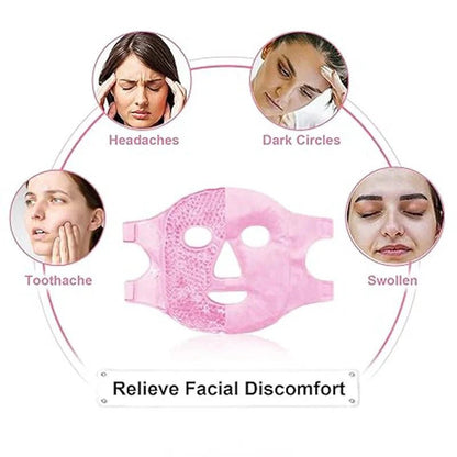 Full - Face Cooling Gel Mask – 3 - in - 1 Ice Compress for Head, Face & Skin - GiftMira