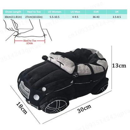Fun & Fuzzy Car Shape Plush Slippers - GiftMira
