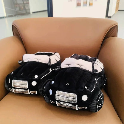 Fun & Fuzzy Car Shape Plush Slippers - GiftMira