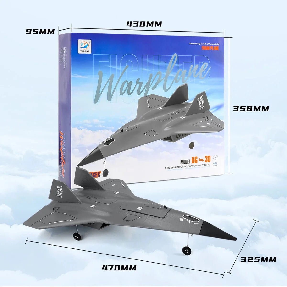 FX9672 "Darkstar" RC Stealth Jet | 4 - Channel 2.4G High - Performance Aircraft - GiftMira