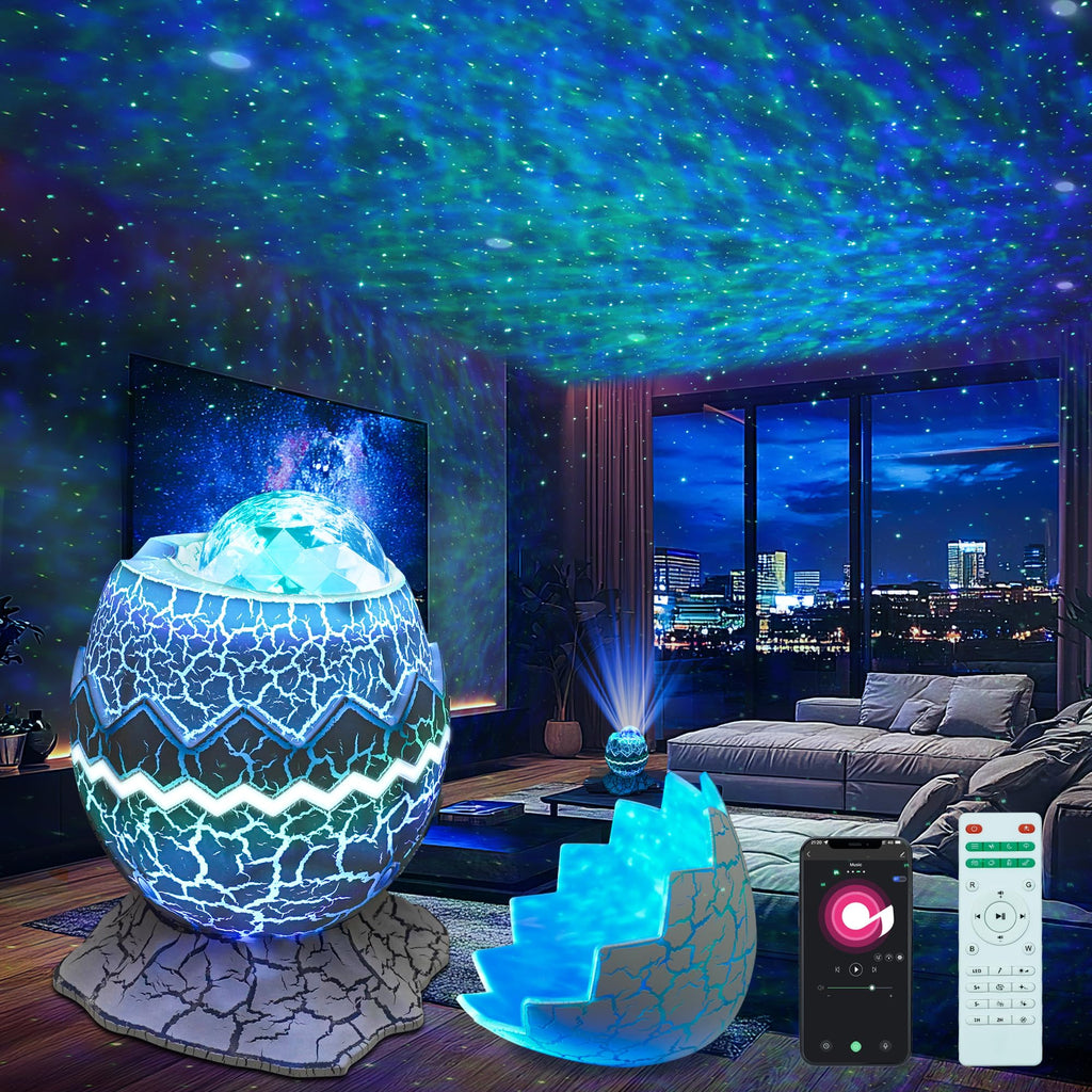 Galaxy Star Projector with Bluetooth Speaker — Nebula Night Light, Remote & Timer, Room Gift - GiftMira