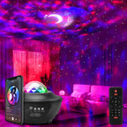 Galaxy Star Projector with Bluetooth Speaker — Nebula Night Light, Remote & Timer, Room Gift - GiftMira