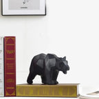 Geometric Bear Statue Resin Nordic Animal Sculpture Modern Home Office Decor Gift - GiftMira