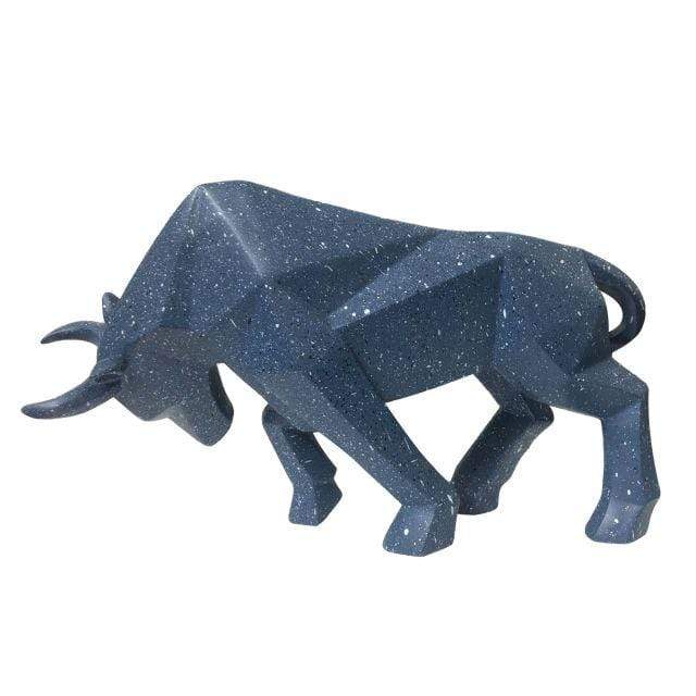 Geometric Bull Figurine Modern Abstract Bull Sculpture Home Office Desk Decor Gift - GiftMira