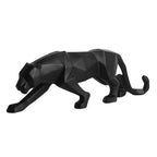 Geometric Panther Statue Resin Leopard Sculpture Abstract Animal Home Office Desk Decor Gift - GiftMira