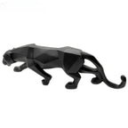 Geometric Panther Statue Resin Leopard Sculpture Abstract Animal Home Office Desk Decor Gift - GiftMira