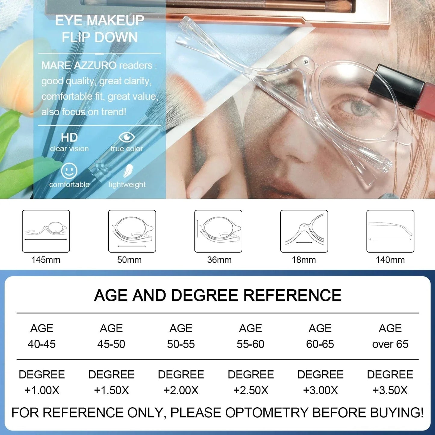 GlamReaders: Makeup Reading Glasses for Women - GiftMira
