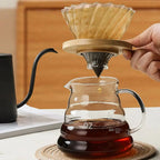 Glass Pour Over Coffee Maker Set - Professional Barista Holiday Gift Kit - GiftMira