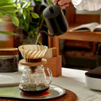 Glass Pour Over Coffee Maker Set - Professional Barista Holiday Gift Kit - GiftMira