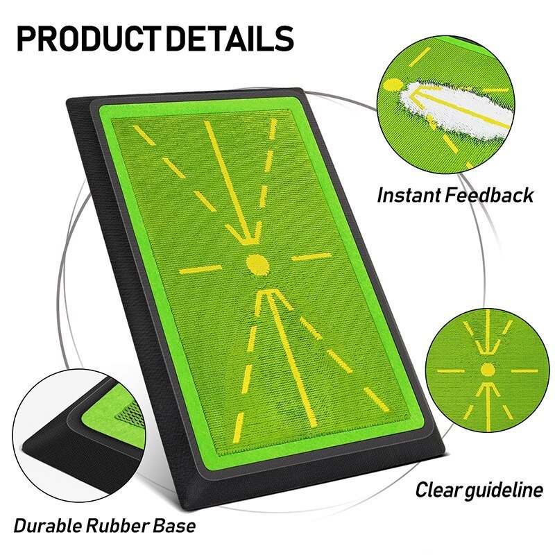 Golf Swing Tracker Mat – Swing Path Detection Practice Mat Indoor Outdoor Home Use 12x24in - GiftMira